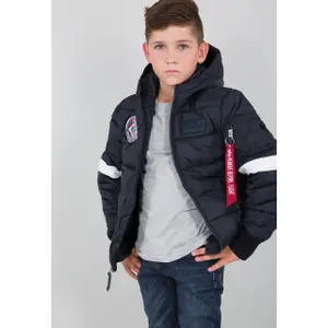 Hooded jacket kid Alpha Industries Puffer FD NASA image-0