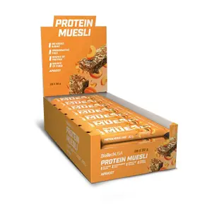Barrita de proteínas Biotech USA muesli – Abricot (x28) image-1