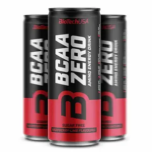 canette di bevande energetiche Biotech USA BCAA ZERO Energy Drink - Framnoise-lime image-0