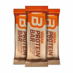 Pack of 20 cartons of snacks Biotech USA vegan bar - Beurre de cacahuètes image-0