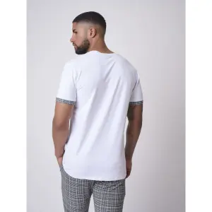 T-shirt met borduursel, geruite revers Project X Paris image-4
