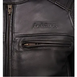 Plain leather motorcycle jacket Helstons trust image-3