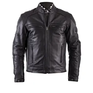 Plain leather motorcycle jacket Helstons trust