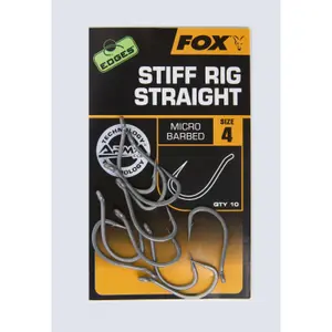 Άγκιστρο Fox Stiff Rig Straight Edges taille 4 image-3