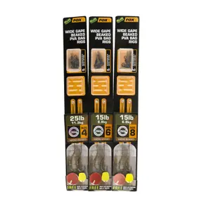 Vordere Reihe Fox 25lb Wide Gape Beaked PVA Bag Ready Rig Barbed taille 4 image-0