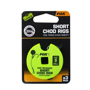 Monofilament Fox 25lb Short Chod Rig Barbed size 8 image-0