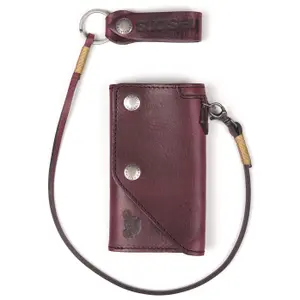 Leather wallet Helstons old wallet + lacet image-0