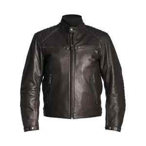 Buffalo leather jacket Helstons rocket image-0