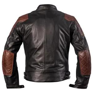 Buffalo &amp; cowhide motorcycle leather jacket Helstons chuck image-1