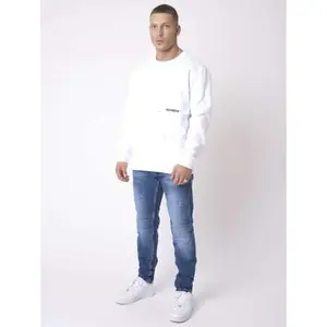 Sweater met ronde hals, juk en zakje Project X Paris image-1