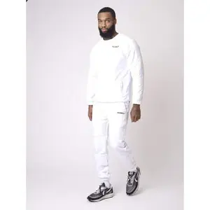 Sweater met ronde hals en vierkant gewatteerd nylon juk Project X Paris image-1