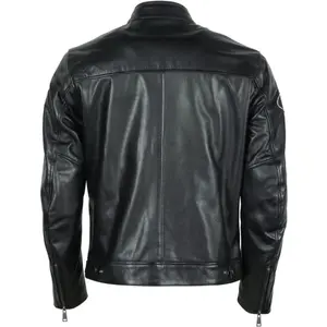 Blouson cuir moto aniline Helstons race image-2