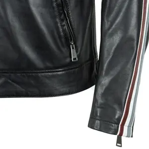 Blouson cuir moto aniline Helstons race image-5