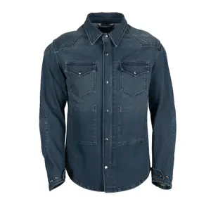 Chemise moto toile coton armalith Helstons vince image-0