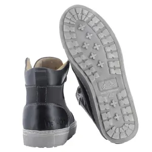 Armoured canvas leather motorcycle trainers Helstons kobe image-1