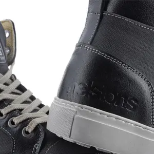 Armoured canvas leather motorcycle trainers Helstons kobe image-3