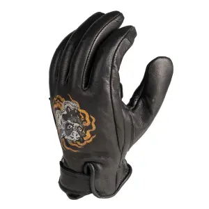 Summer leather motorcycle gloves Helstons Tiger image-1