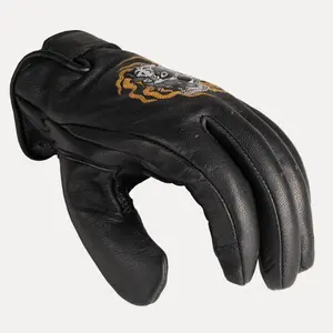 Summer leather motorcycle gloves Helstons Tiger image-4