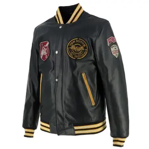 Motorcycle leather jacket Helstons VD - Collegian image-2