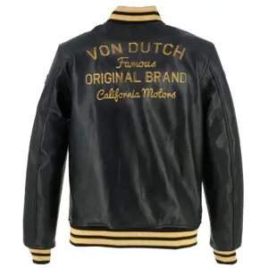 Motorcycle leather jacket Helstons VD - Collegian image-3
