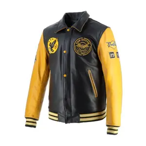 Motorcycle leather jacket Von Dutch Vd - Brooklyn image-3