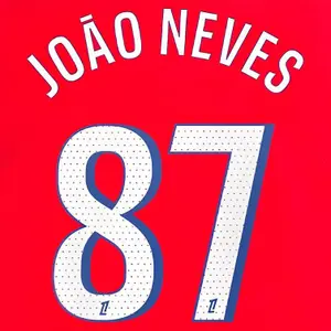 Third PSG shirt printing Ligue 1 JOÃO NEVES #87 2025/26