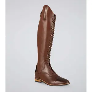 Riding boots with laces leather woman Premier Equine Maurizia Regular image-4