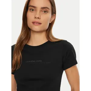 Camiseta gráfica de algodón institucional Calvin Klein image-3