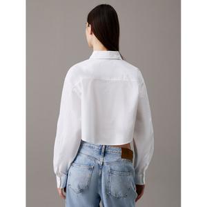 Damen Crop-Bluse aus Baumwolle Calvin Klein Label image-2