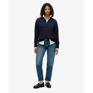 Sudadera de punto con cuello de camionero para mujer Superdry image-1