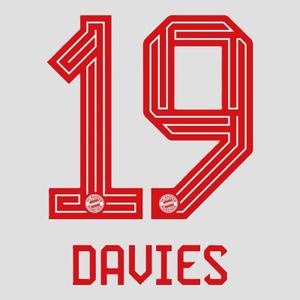 Flocage home Bayern Munich Bundesliga DAVIES #19 2023/24 image-0