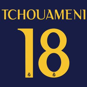 Beflockung away / third Real Madrid Ligue des Champions TCHOUAMENI #18 2023/24