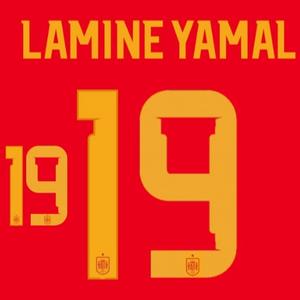 Flocage Zuhause Spanien Coupe du Monde LAMINE YAMAL #19 2026