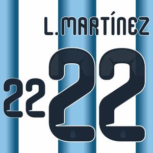 Argentinisches Flocage für Zuhause Coupe du Monde L.MARTINEZ #22 2026