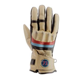 Leather heated motorcycle gloves Helstons Bora Heating image-0