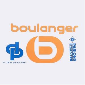 Beflockung home OM Sponsors D'OR ET PLATINE + PARIONS SPORT + BOULANGER 2024/25
