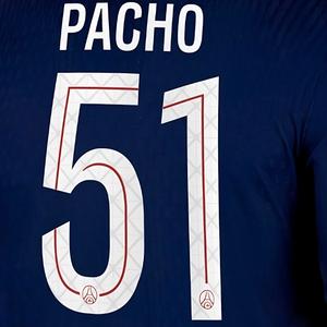 Flocage home PSG Ligue des Champions PACHO #51 2025/26