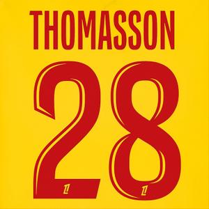 Flocage Heimtrikot Lens Ligue 1 THOMASSON #28 2024/26