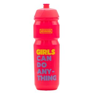 Sprocks Girl Can Do pink water bottle