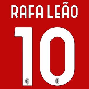 Flocking home Milan AC Serie A RAFA LEÃO #10 2024/25