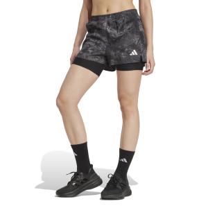 Calções 2-em-1 para mulheres adidas Own the Run Spray Dye image-1