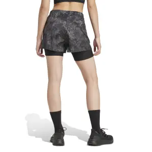 Calções 2-em-1 para mulheres adidas Own the Run Spray Dye image-3