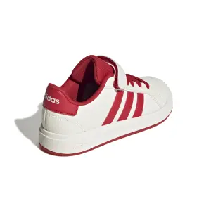 Białe buty na rzepy dla dzieci adidas Grand Court 2.0 image-5