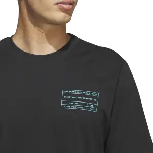 basketball T-shirt met opdruk adidas image-5