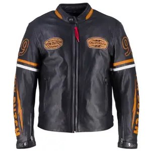 Motorcycle leather jacket Von Dutch California