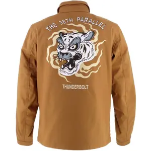 Katoenen motorjack in canvas Helstons Patriot image-1