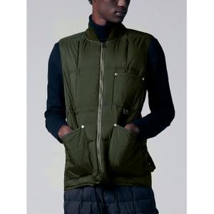 Zip-up sleeveless puffer with V-neck Taion image-2