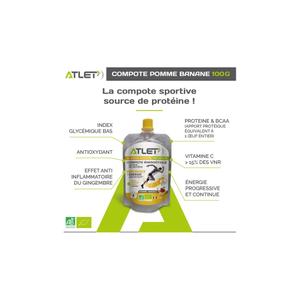 Organic Protein Apples and Bananas Applesauce ATLET Nutrition image-1