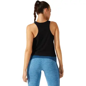 Top crop senza maniche da donna Asics Logo Jacquard image-0