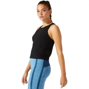 Top crop senza maniche da donna Asics Logo Jacquard image-2